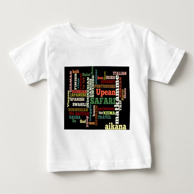 Global Travel Language Collage tees and t-shirts (Front)
