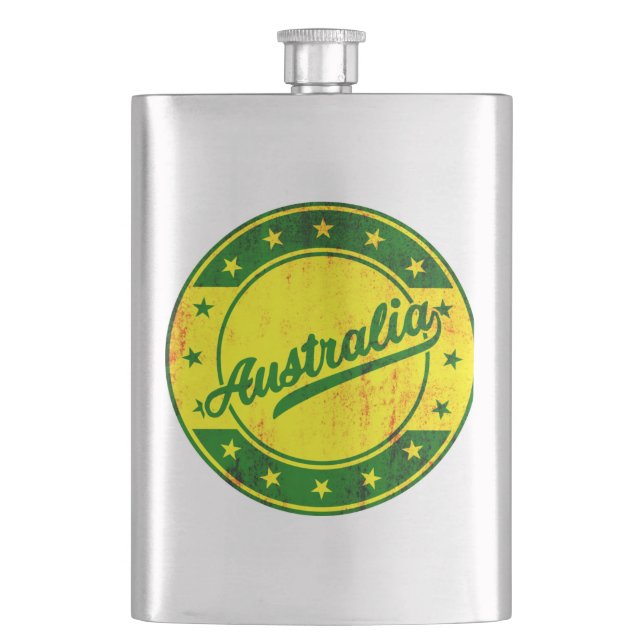 Global Traveller - Australia Hip Flask (Front)