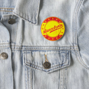 Global Traveller - Barcelona, Spain 6 Cm Round Badge