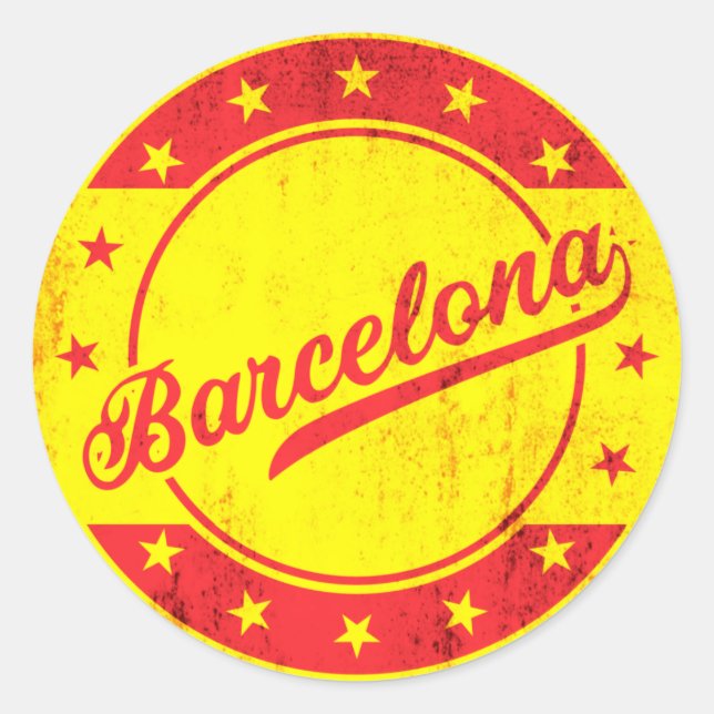 Global Traveller - Barcelona, Spain Classic Round Sticker (Front)