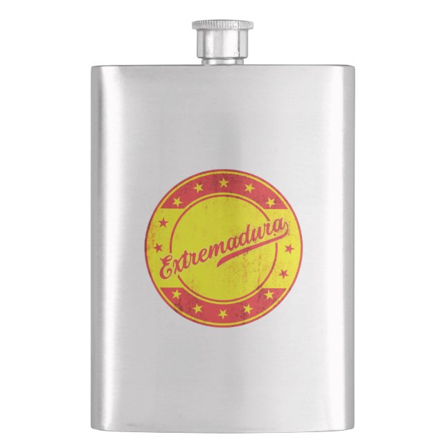 Global Traveller - Extremadura, Spain Hip Flask (Front)