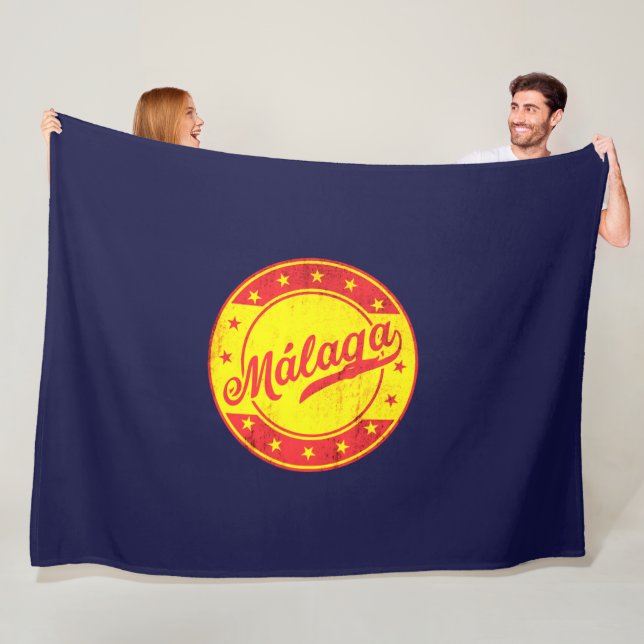 Global Traveller - Malaga, Spain Fleece Blanket (In Situ)