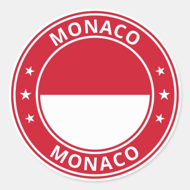 Global Traveller - Monaco Classic Round Sticker (Front)