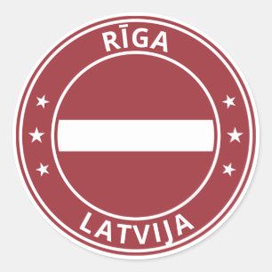 Global Traveller - Rīga Riga, Latvija Latvia Classic Round Sticker
