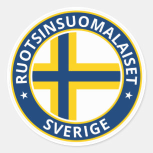 Global Traveller - Ruotsinsuomalaiset, Sverige Classic Round Sticker