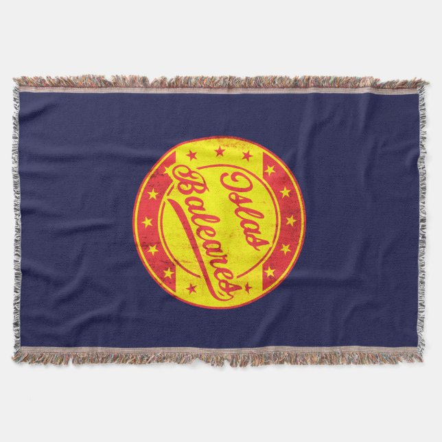 Global Traveller - Spain - Islas Baleares Throw Blanket (Front)