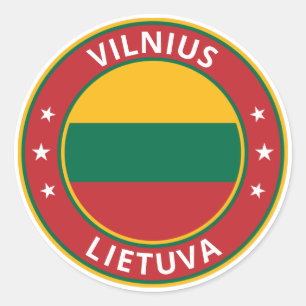 Global Traveller - Vilnius, Lietuva Lithuania Classic Round Sticker