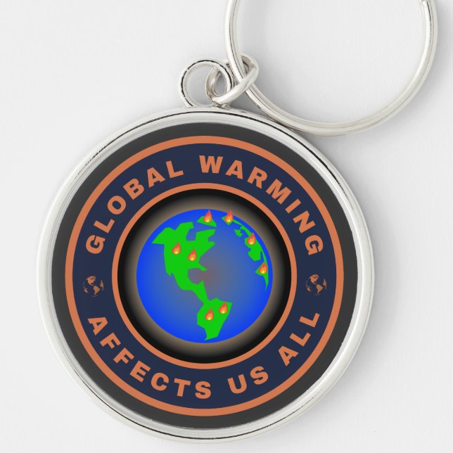 Global Warming affects us all Key Ring (Front)