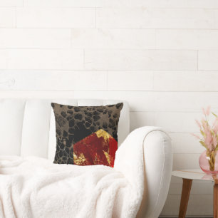 Global warming - Burning House - Abstract Cushion