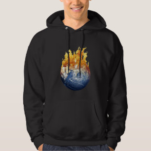 Global Warming Climate Change Hot Cool Danger Sign Hoodie