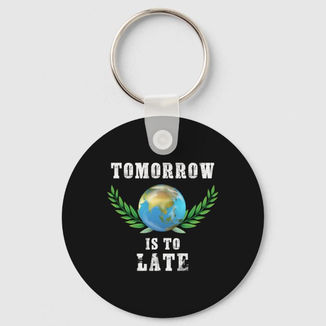 Global Warming, Environmental Protection, Globe, E Key Ring (Front)