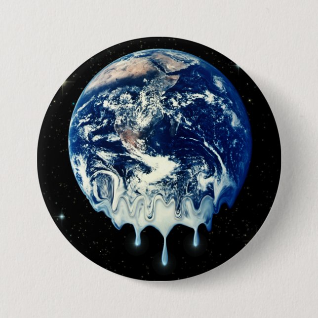 Global Warming II 7.5 Cm Round Badge (Front)