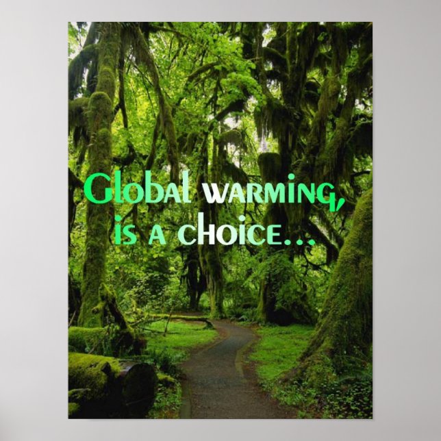 Global warming, is a choice poster (Front)