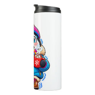Global Warming My Flipper Cute Penguin Sticker Thermal Tumbler