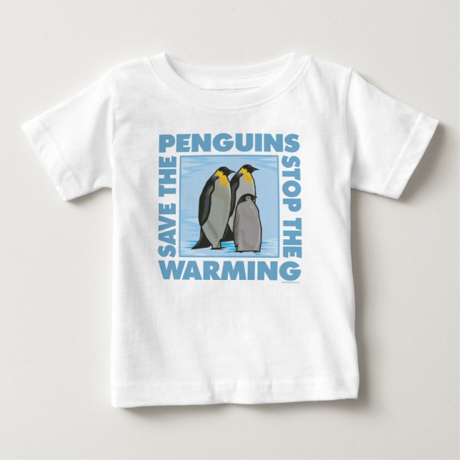 Global Warming, Penguins Baby T-Shirt (Front)