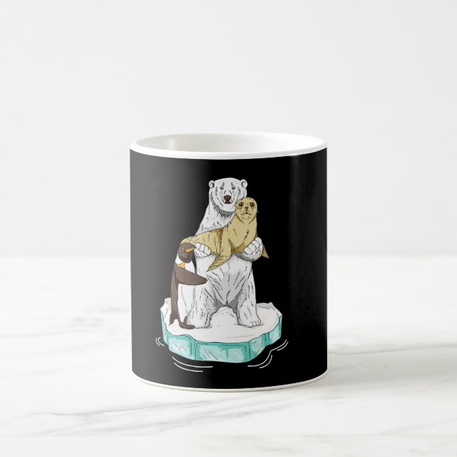 Global Warming Polar Bear Climate Change Awareness Coffee Mug (Center)