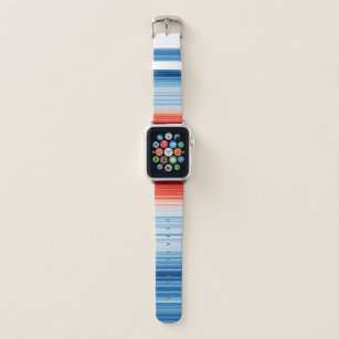 Global Warming Stripes Climate Change Crisis Earth Apple Watch Band