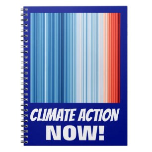 Global Warming Stripes Climate Change Crisis Earth Notebook