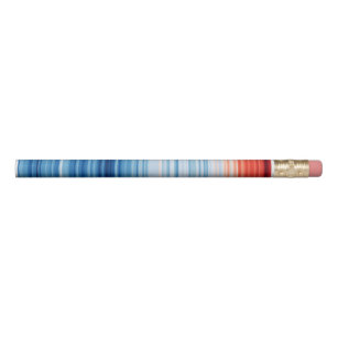 Global Warming Stripes Climate Change Crisis Earth Pencil