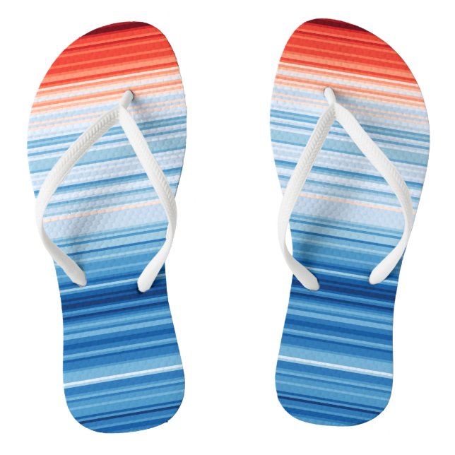 Global Warming Stripes Climate Change Jandals (Footbed)
