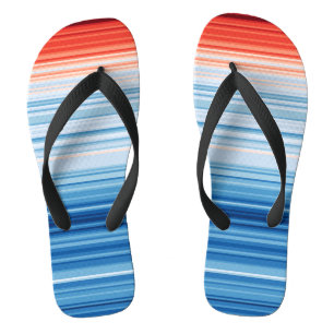 Global Warming Stripes Climate Change Jandals