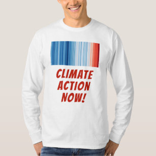 Global Warming Stripes Climate Change T-Shirt