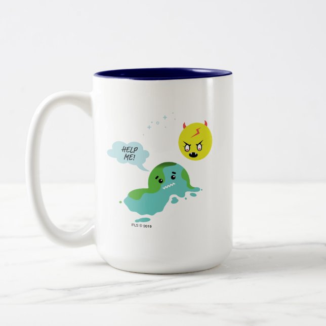 Global Warming Two-Tone Coffee Mug (Left)
