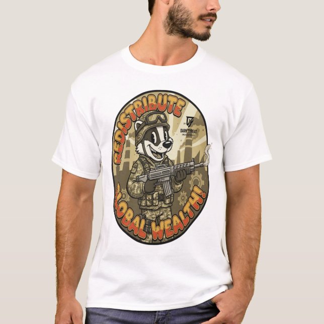 Global Wealth Badger T-Shirt (Front)