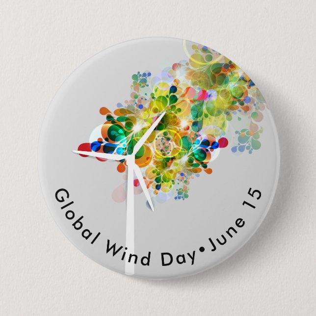 Global Wind Day 7.5 Cm Round Badge (Front)