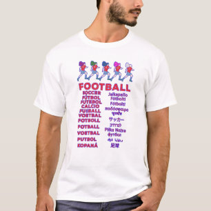 Global Women Soccer Multilingual Names Sports Fan T-Shirt