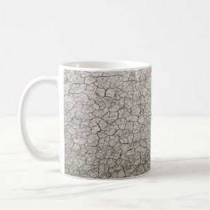 Global worming concept - cracked scorched earth so coffee mug