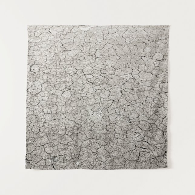 Global worming concept - cracked scorched earth so tapestry (Front)