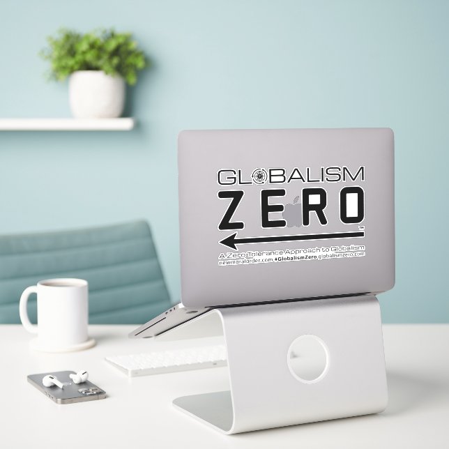 Globalism Zero™ Stack Logo (Laptop On Desk)