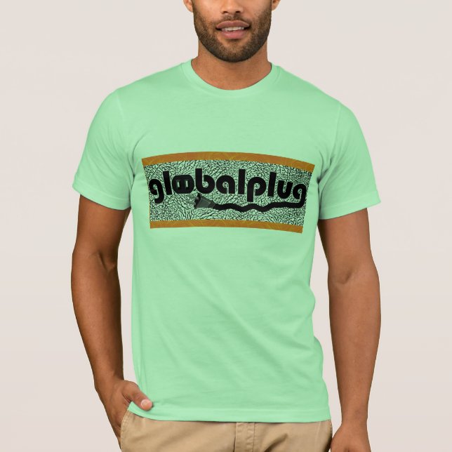 globalplug Lime Green Brazil Tee Black Logo (Front)