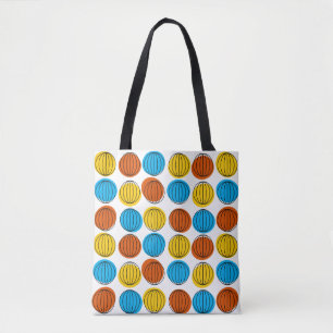 Globe all over tote orange back bag