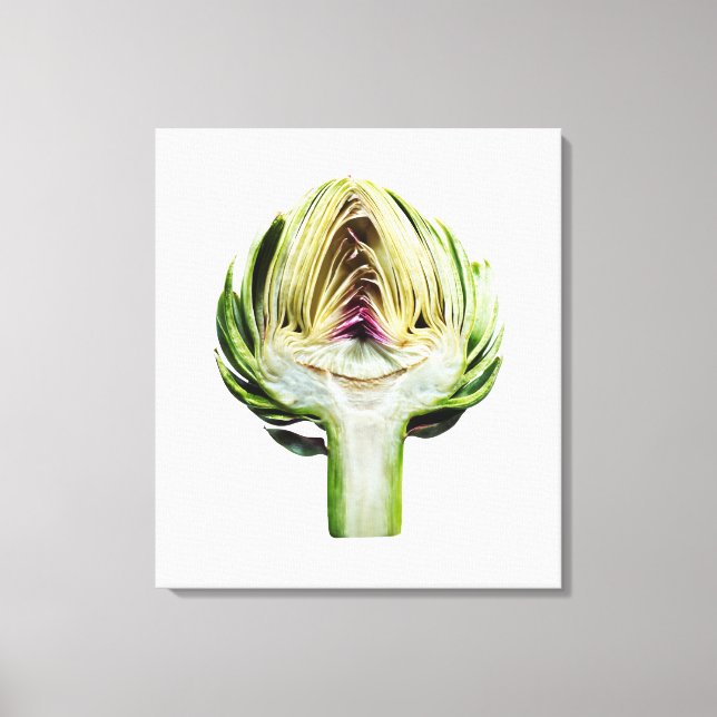 Globe artichoke half cut out canvas print (Front)