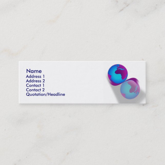 Globe Business Card (Front)