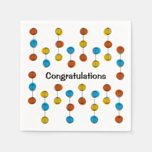 Globe Chain Congratulations paper napkin