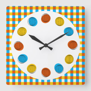 Globe circles and check clock square