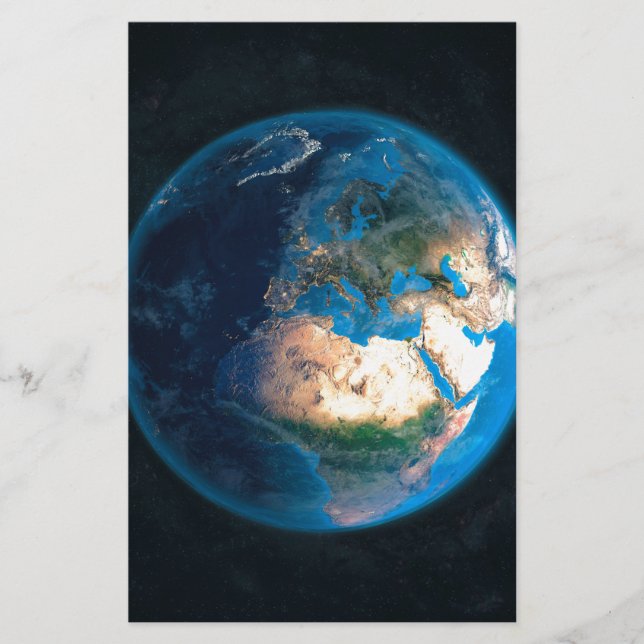 Globe DayNight Europe Stationery (Front)