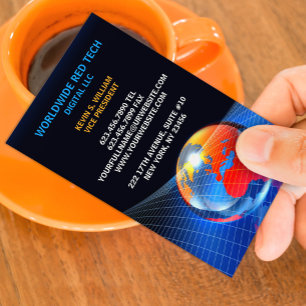 Globe Grid Business Card