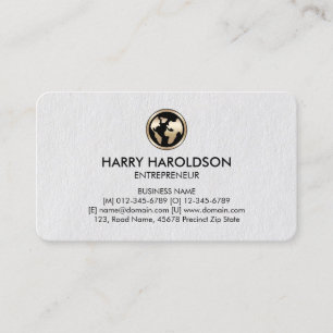 Globe Icon Entreprneur Premium Business Card