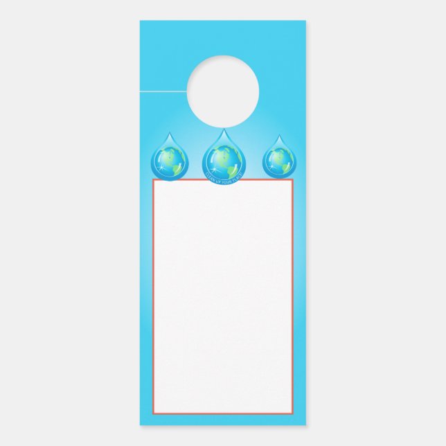 Globe in Waterdrop Door Hanger (Front)