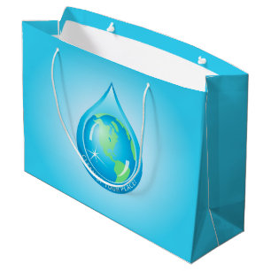 Globe in Waterdrop Large Gift Bag