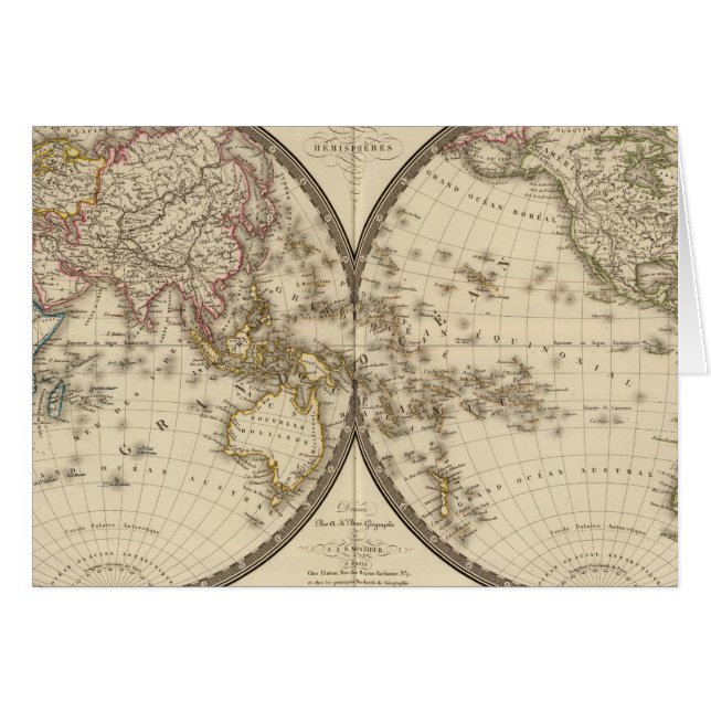 Globe into two hemispheres (Front Horizontal)