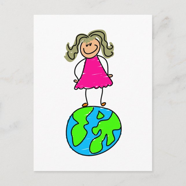 Globe Kid Postcard (Front)