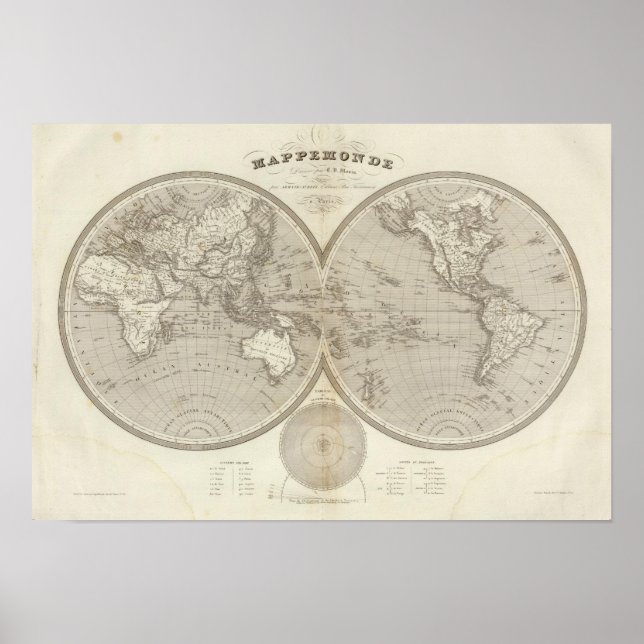 Globe map poster (Front)