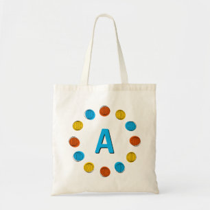 Globe Multi 'monogram' circle 2 sided Tote Bag