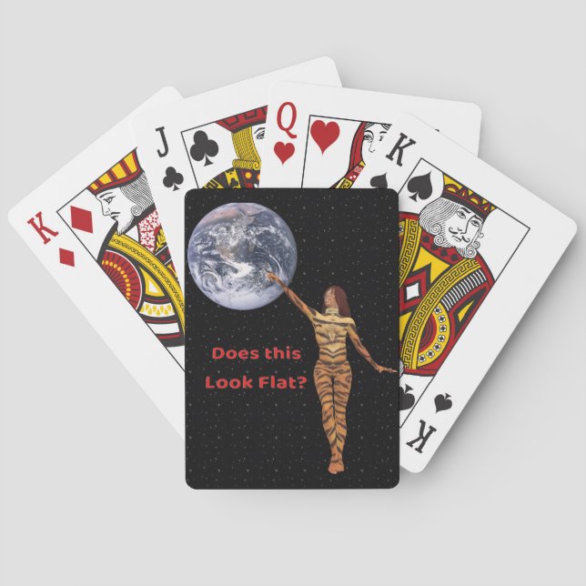 Globe not Flat Playing Cards (Back)