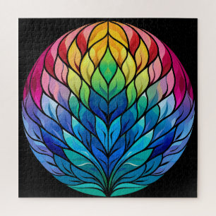 Globe of Rainbow Colours Jigsaw Puzzle